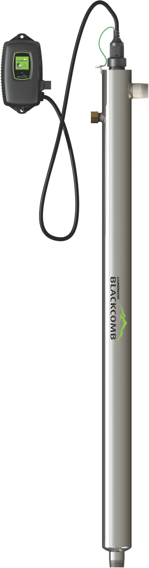 Luminor BLACKCOMB 5.1 LB5-151 UV Water Purification System with 15 GPM flow rate and ASME pressure tested reactor for whole home water treatment.