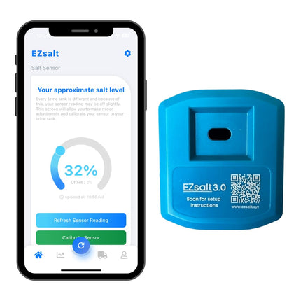 EZsalt Sensor 3.0 Smart Water Softener Salt Level Sensor with Wi-Fi App Monitoring, Easy Installation, Universal Compatibility, Real-Time Alerts, Never Run Out Of Again, and Protect Against Hard Water