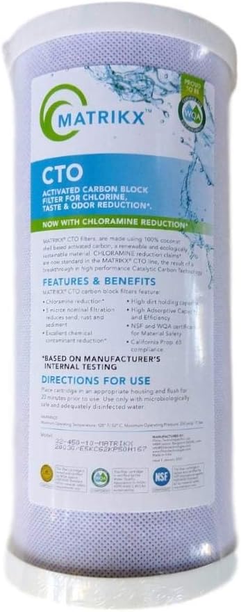 KX Matrikx Full Flow CTO Carbon Block Filter for Water Treatment