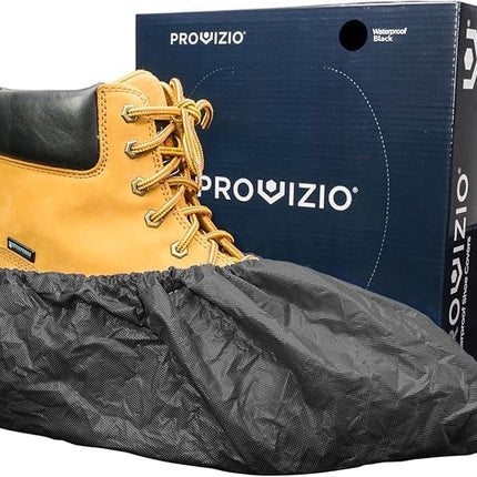 Provizio Supply Waterproof Shoe Covers Disposable Boot Cover - Black (40 Pair)
