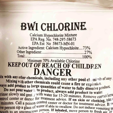 Better Water Industries Calcium Hypochlorite Chlorine Pellets