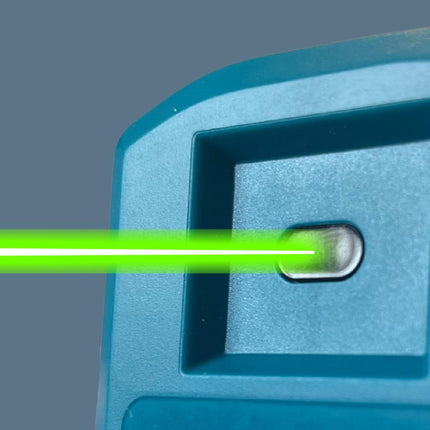 Close-up of EZsalt Sensor 3.0 Smart Water Softener Salt Level Sensor emitting green laser for real-time salt level detection.