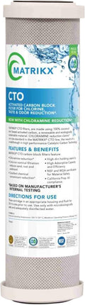 Matrikx 10-Inch Carbon Block Filter for Chloramine Reduction