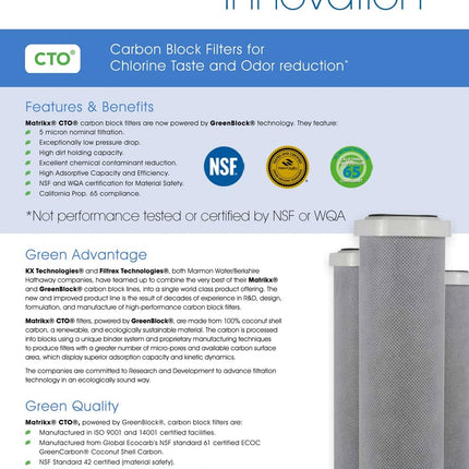 KX Matrikx 20-Inch Carbon Block Water Filter