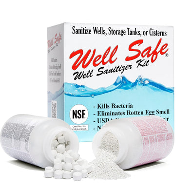 Well Safe C21000 Sanitizer - Chlorine Pellets for Water Treatment, Failed Well Test, Long-Lasting Safe Well Purification, Bacteria & Odor Control