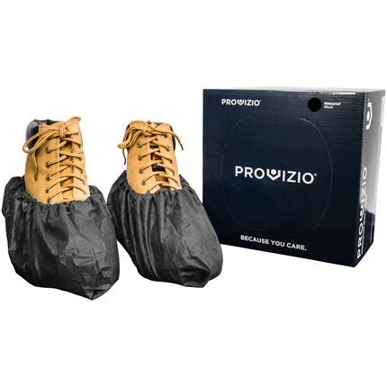 Provizio Supply Waterproof Shoe Covers Disposable Boot Cover - Black (40 Pair)